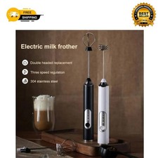 Rechargeable Electric Milk Coffee Frother Whisk Egg Beater Handheld Frappe Mixer