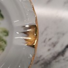 Vtg  Porcelain Round Mini Ashtray White w/ Gold Trim Romantic Couple Scene — photo 4