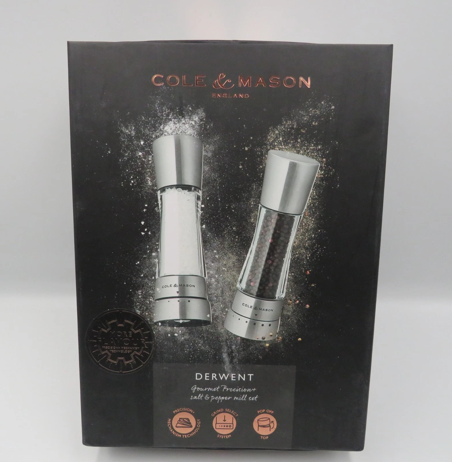 Cole & Mason Derwent Stainless Steel Salt & Pepper Grinder Set
Opens in a new window or tab