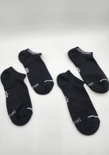 JORDAN No- Show MENS SOCKS 2 PAIR Medium / Large 6-8, Black Unworn New O-11