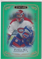 19/20 UD STATURE PATRICK ROY GREEN BASE PARALLEL /149 #76