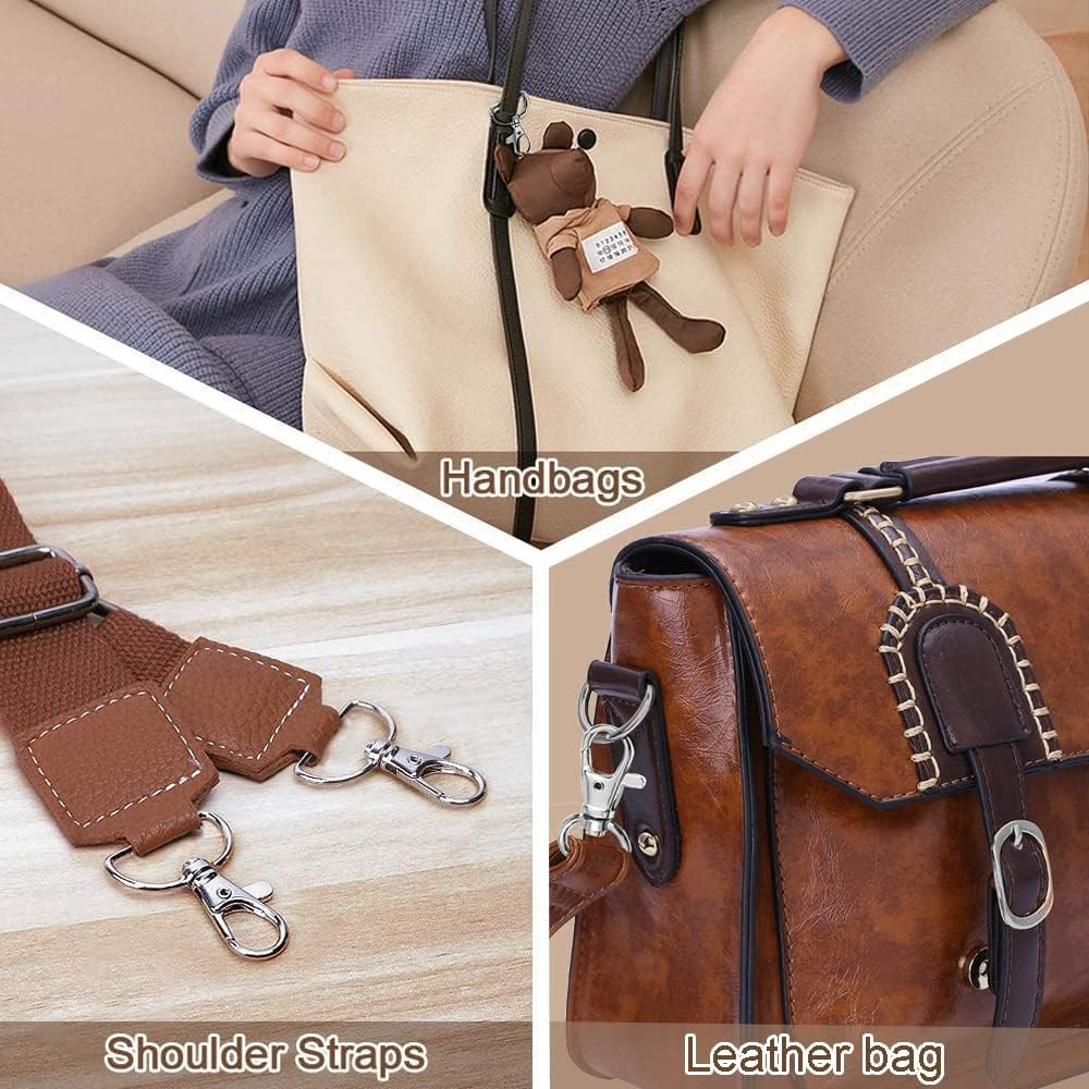 Coobigo 30Pcs Metal Swivel Clasps Lanyard Snap Hook Lobster Claw Clasp Jewelry F