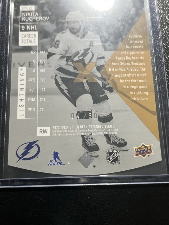 2023-24 Extended Series 1997-98 SPx Holoview Retros Gold /50 Nikita Kucherov - Image 3 of 3