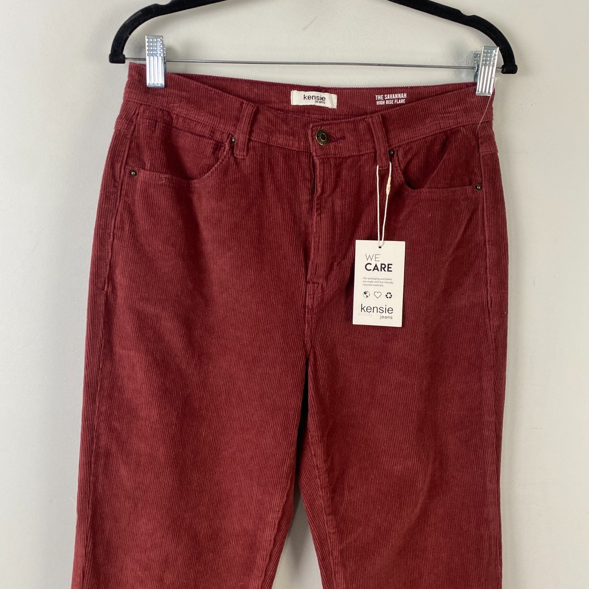 Kensie Jeans The Savannah High-Rise Flare Corduroy Stretch Pants