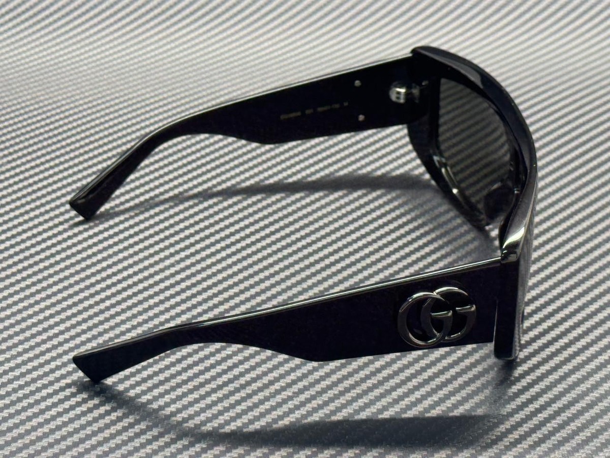 NWT Gucci GG1950S-001-99 Grey Shield 99mm Sunglasses Sunglasses GUCCI GG1950S 001 99 – Visual Click main image 4