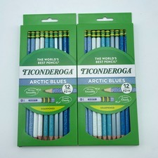TICONDEROGA Arctic Blues Pencils 24 Count #2 HB Pre Sharpened Assorted NEW