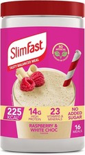 SlimFast Meal Replacement Shake High Protein Powder White Choco Razz 16 Servings