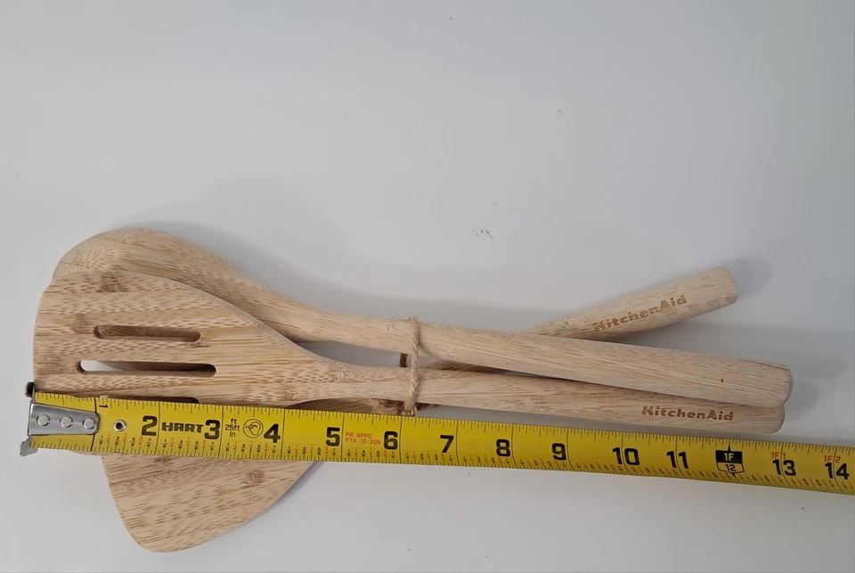 KitchenAid Bamboo Cooking Utensils 3 tied together with twine New - Image 3 of 4
