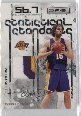 2009 Rookies & Stars Statistical Standouts Materials Prime 16/50 Pau Gasol 0uo9
