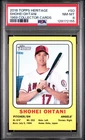 2018 TOPPS HERITAGE 1969 COLLECTOR CARDS #SO SHOHEI OHTANI PSA 8
