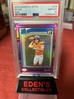 2024 Panini Donruss Optic Bo Nix #209 Rated Rookie Pink Prizm RC PSA 10