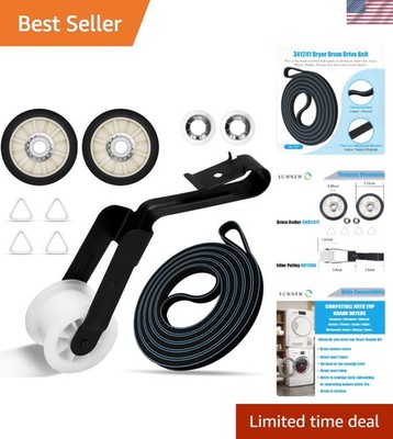Effortless Installation Dryer Repair Kit - Rollers, Belt & Idler Included