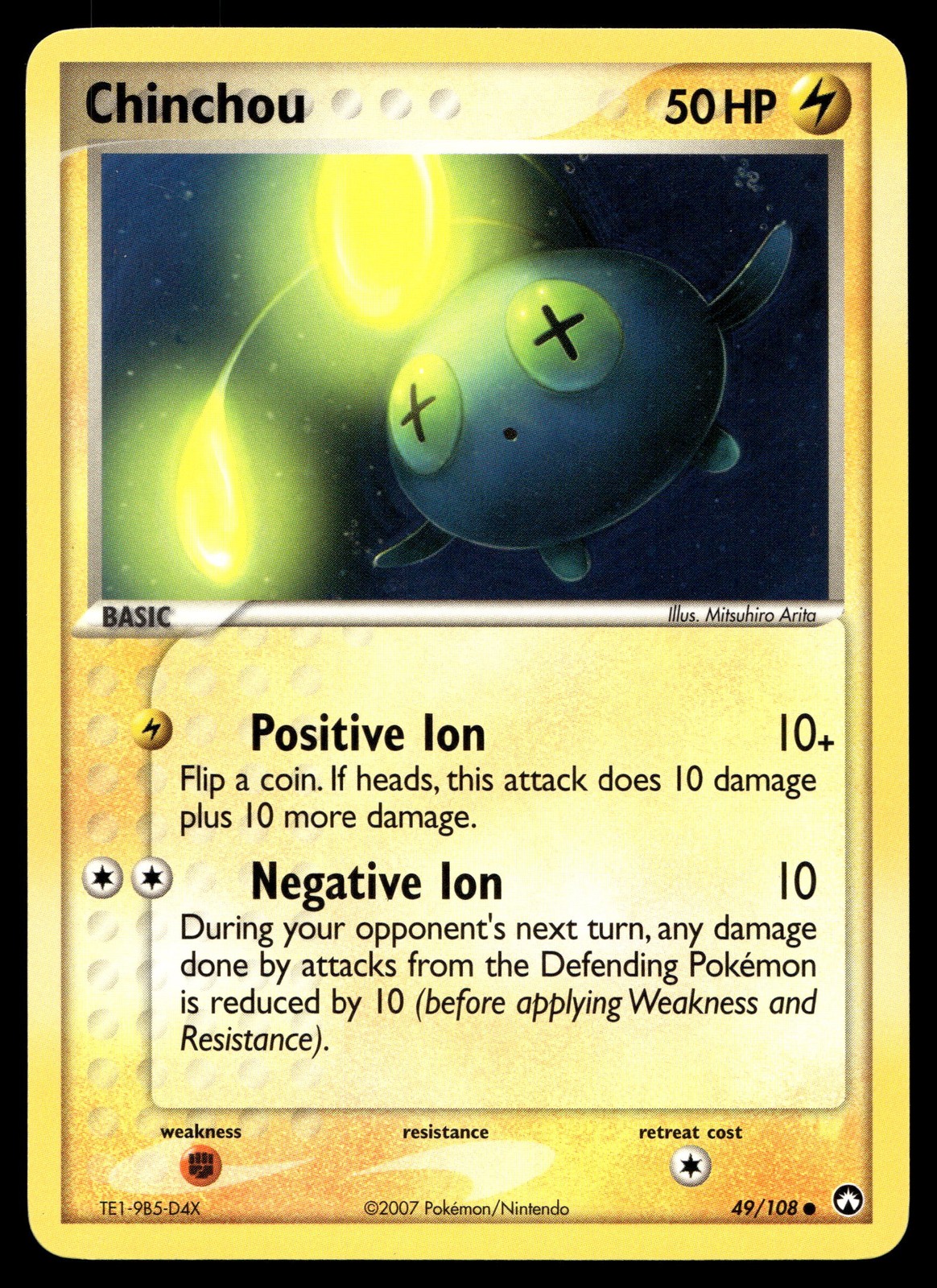 Chinchou Pokemon Power Keepers 49/108 LP