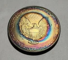 2012 American Silver Eagle BU++‼️🌈 EXTREMELY LIQUID FIELDS - RAINBOW TONER🌈‼️