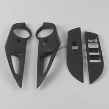 Carbon Fiber Window Lift Panel Switch Cover Trim For Toyota GR Corolla 2023~2024