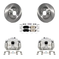 Front Stock OE Brake Rotors Pads Calipers Kit for Hyundai Sonata Kona Electric 2