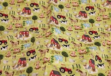 Baby Swaddle Blanket With Farm Animals Flannel 43x44