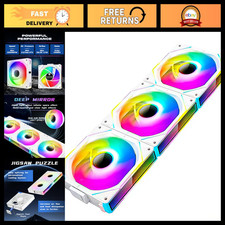 120mm White PC Case Fans - Interstellar V1, High Airflow, Quiet Operation, LED