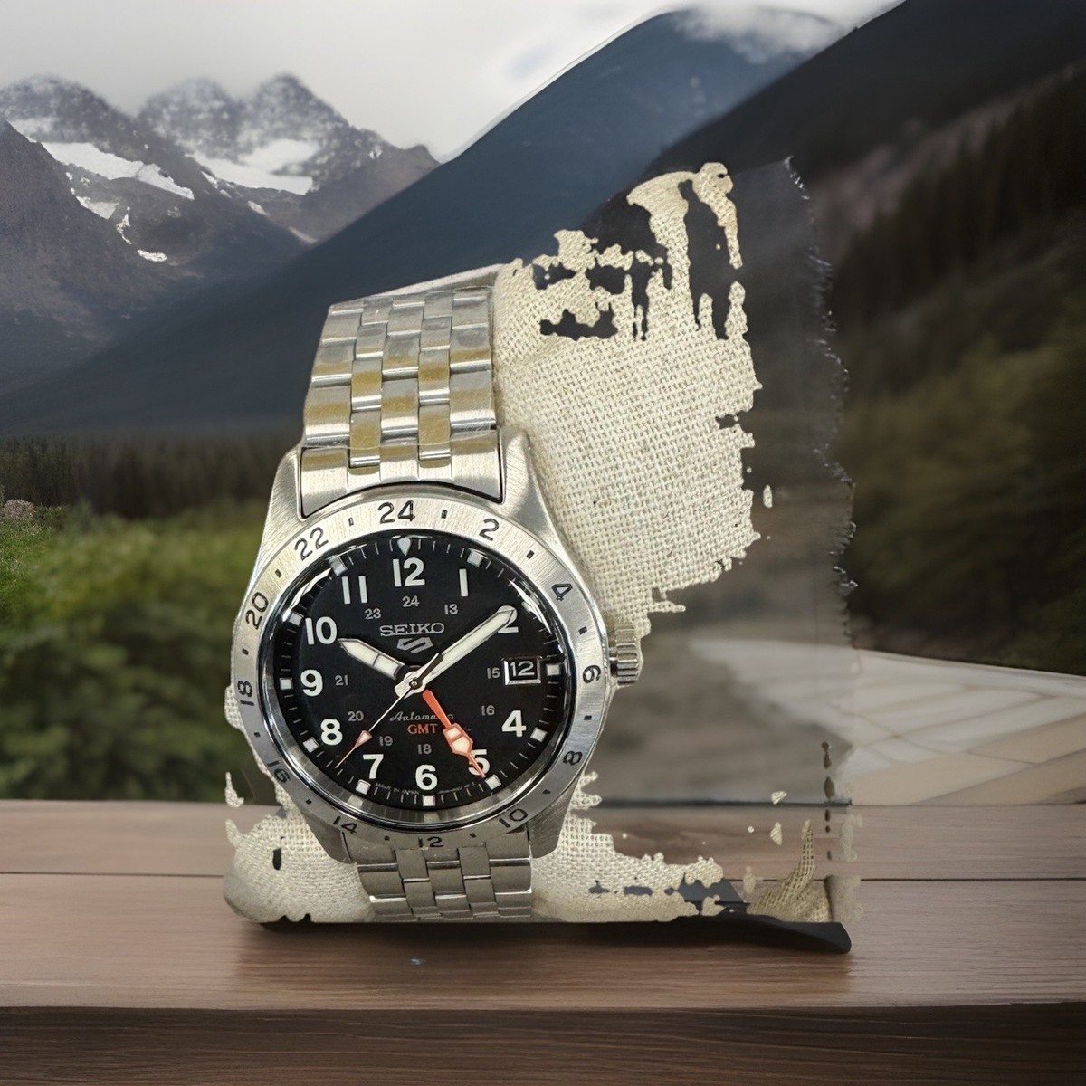 Seiko 5 Sport's Field GMT Automatic SSK023 Steel Bracelet Watch
