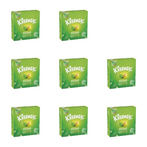 Kleenex Balsam Extra Large Tissues - 8 Box (40 Tissues Each Box, 3ply)