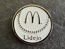 Vintage McDonald's - Baseball Lidejo - McDonald Arches Collectable Lapel Hat Pin