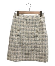 Gonna CHANEL Coco Button Tweed A-line beige taglia 38 P62072V47485 originale ...