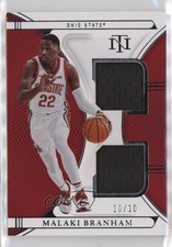 2022 National Treasures Collegiate College Dual Materials /10 Malaki Branham 5y7