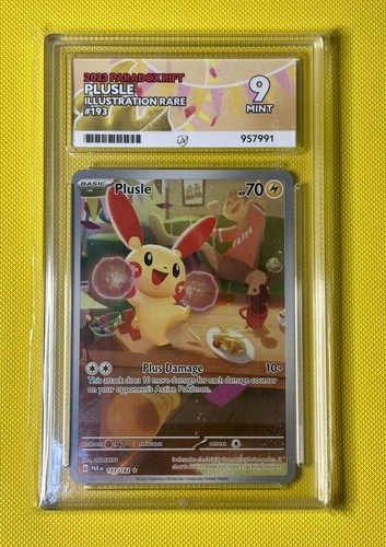 Plusle Holo Illustration Rare Pokémon TCG Card 193/182 Paradox Rift Ace 9