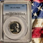 1956 25C Washington Quarter PCGS PR66   Lot #505
