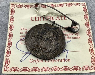 Spanish Galleon MARAVILLAS SHIPWRECK 1656 Silver Coin
