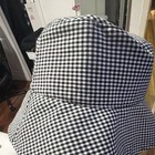 TangK Angel R.y Black/White Houndstooth Bucket Hat Cotton Linen Women 58cm — photo 1