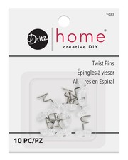 Dritz Home 9023 Twist Pins with Clear Heads (10-Piece)