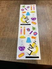 VINTAGE Mrs Grossmans Science Microscope Test Tube Stickers module strip biology