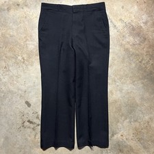 Vintage 70s Classic Collection Black Talon Trousers 36x29 1970s True Vintage