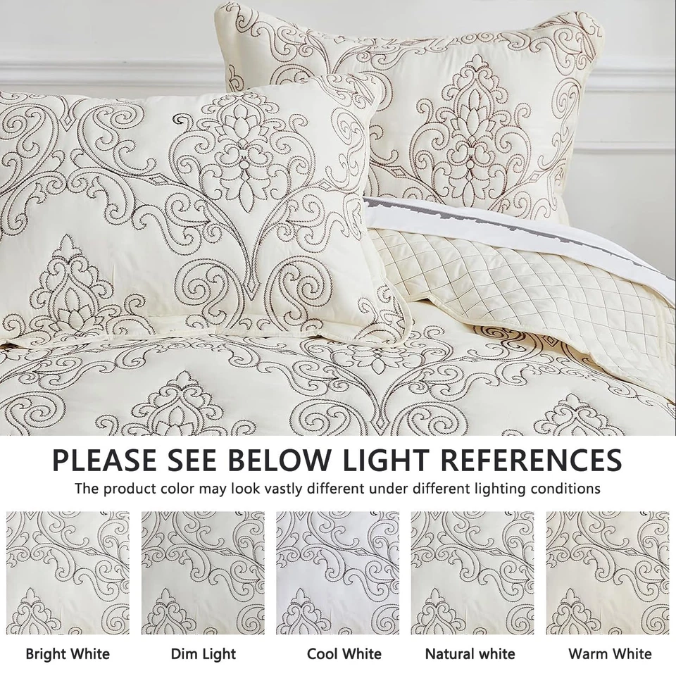 Juego de colcha edredón edredón tamaño completo - funda de cama ligera - hermoso... Foto 4 de 4