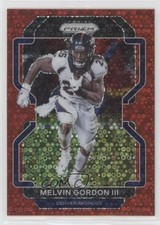 2021 Panini Prizm No Huddle Red Prizm 37/50 Melvin Gordon III #202 e7q