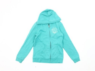 Roxy blaue Jacke mit Kapuze für Mädchen - Größe 10, Winterliebling