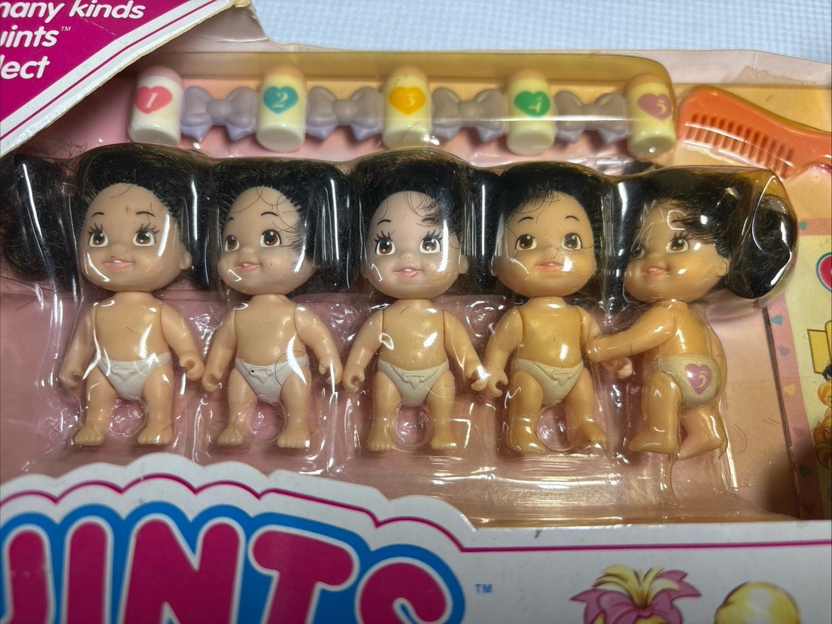 Tyco Quints Quintuplets Tiny Baby Doll Set Vintage Toy 80s 90s
