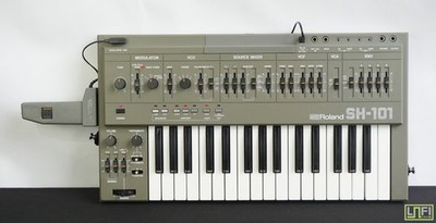 Roland SH-101 アナログシンセサイザー モジュレーショングリップ付 Roland SH-101 Vintage Monophonic Analogue Synthesiser W/ Mod Grip