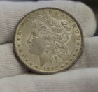 1882  US Morgan Silver Dollar $1 AU  (Cleaned, Retoned)