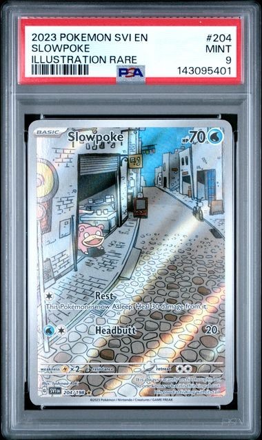 2023 Pokemon SVI EN #204 Slowpoke Illustration Rare PSA 9