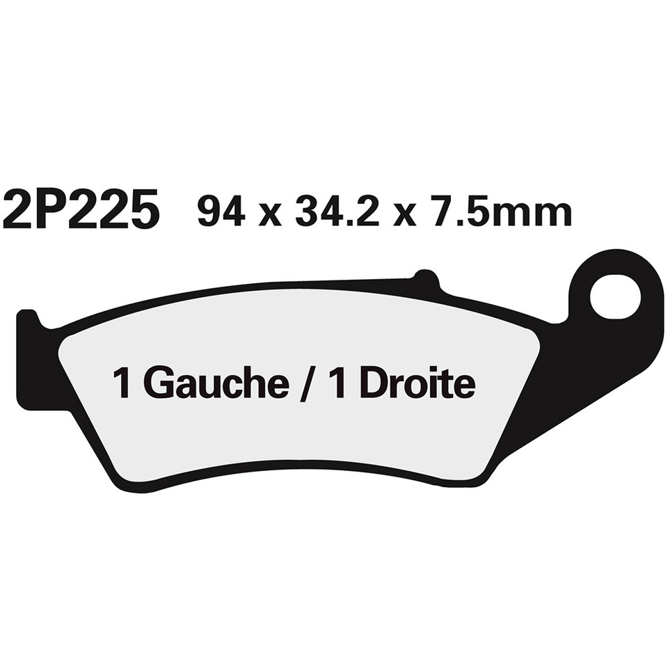 Road Passion Bremsbeläge Vorne Für Royal Enfield Bullet 500 & Fury – Semiorganisch, Maße 96,7mm & 77,3mm