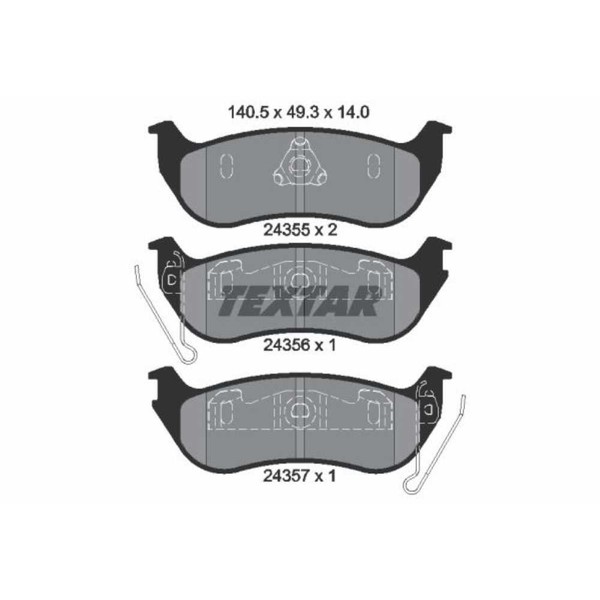 Textar BremsbeläGe Bremsbelegsatz Hinten FüR Jeep Wrangler II Cherokee-image