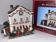 St. Nicholas Square Ryan's Bicycle Shop Lighted Christmas House 2009 Box Lights