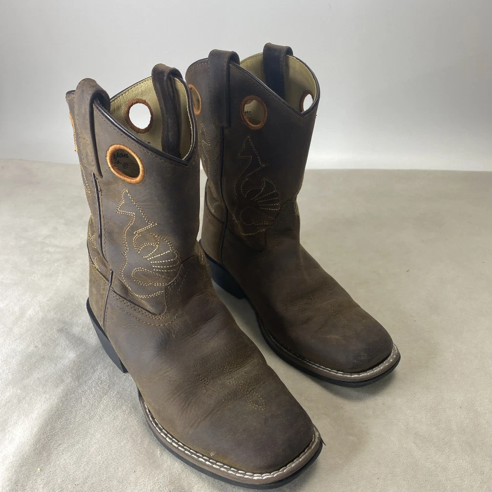 Masterson Jóvenes Niños Talla 3M Zapatos Cuero Marrón Melocotón Roper Western Bota de Vaquero Foto 2 de 4