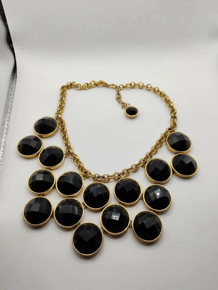 Collar Kate Spade Connect Cuatro Burbujas Negro Dorado Excelente Foto 2 de 4