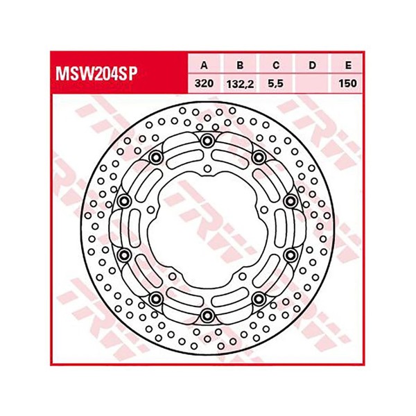 TRW Bremsscheibe 5,5 Mm Ohne ABE (FüR: Yamaha YZF-R1M ABS RN65 20-24 Vorne )-image
