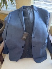 Armani ExchangeModern Fit Flat Front Textured Solid 2-Piece Suit