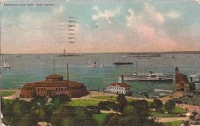 NUEVA YORK - Acuario, Estatuto de la Libertad y Puerto - 1910