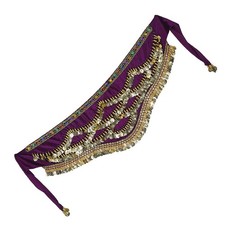 Belly Dancing Hip Scarf Wrap Skirt Waist Belt With Artificial Coin Tassel|
